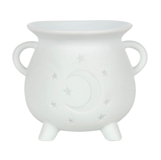 White Moon Cauldron Wax Burner